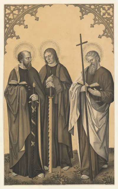 Saint Paul, Simon and Philip by Johann Nepomuk Strixner, 1823 — digital art print download