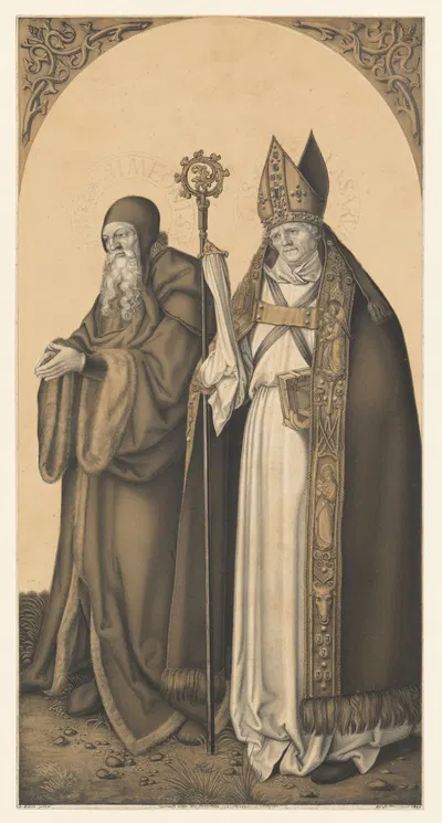 Saint Simon and Lazarus by Johann Nepomuk Strixner, 1823 — digital art print download