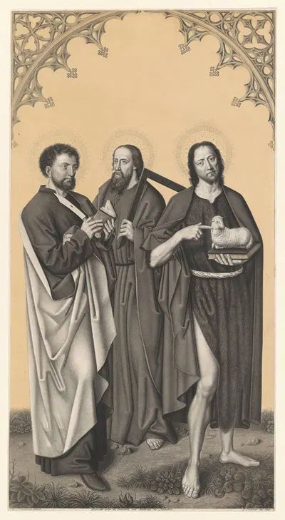 Saints Bartholomew, Thomas and John the Baptist by Johann Nepomuk Strixner, 1823 — digital art print download
