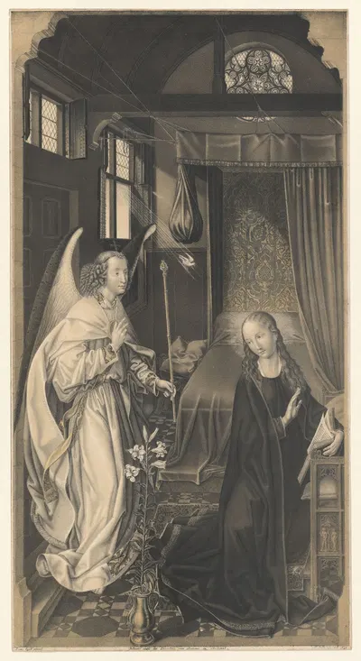 The Annunciation by Johann Nepomuk Strixner, 1823 — digital art print download