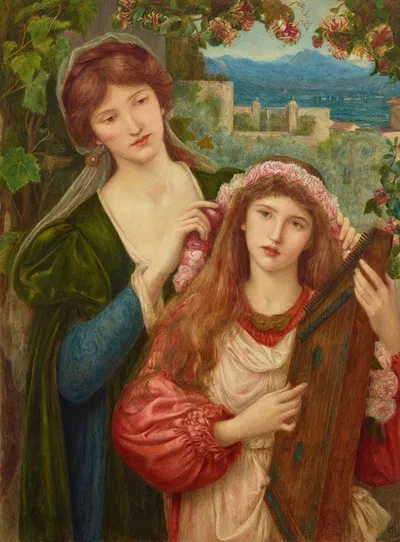 The Childhood of Saint Cecily by Мари Спартали Стиллман — digital art print download