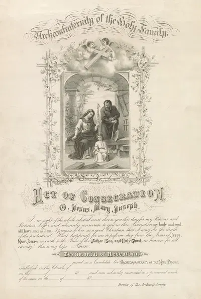 Archconfraternity of the Holy Family – Act of Consecration – O, Jesus, Mary, Joseph by Armstrong & Co. Lith., 1873 —…