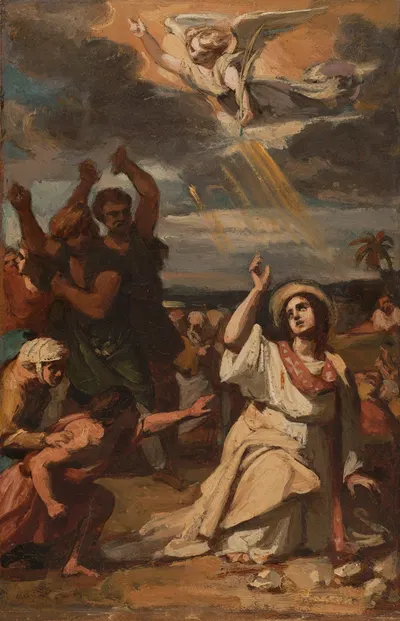 Le martyre de saint Etienne by Огюст Кудер, 1836 — digital art print download