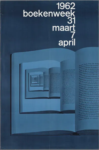 1962 boekenweek 31 maart 7 april by Wim Crouwel, 1962 — digital art print download