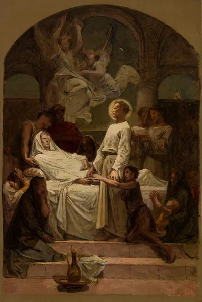 La mort de sainte Monique by Diogène Maillart, 1874 — digital art print download