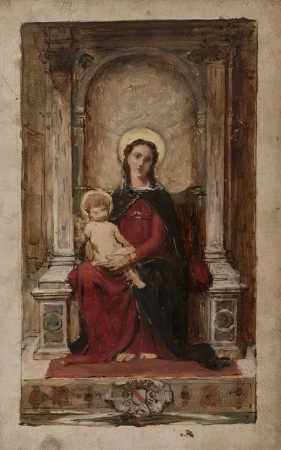 Vierge à l'Enfant by Франсуа Альфред Делоббе, 1876 — digital art print download