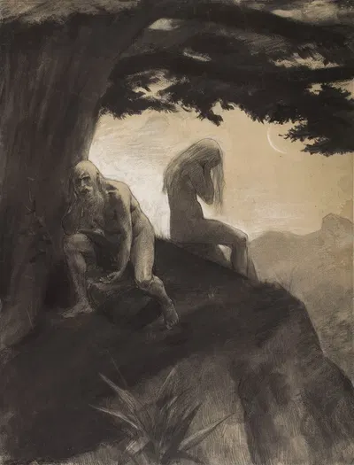 Adam and Eve by Жорж Антуан Рошегросс, 1886 — digital art print download