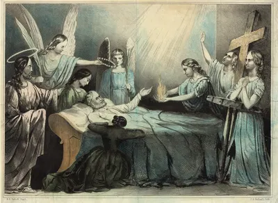 Allegorical representation of the dying Christian by Джон Х. Баффорд и сыновья, 1847 — digital art print download