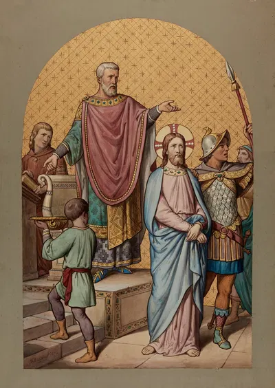 Jesus is condemned to death by Joseph Hussenot, 1876 — digital art print download