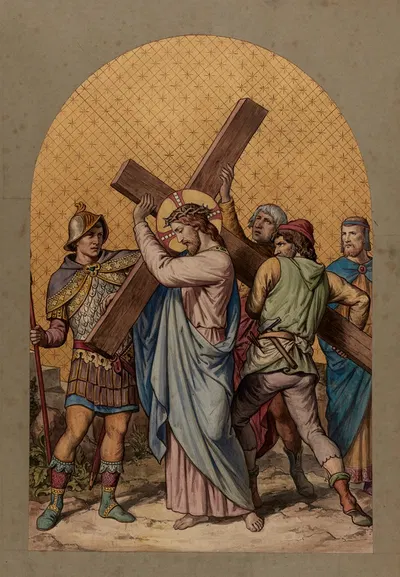 Jesus takes up his Cross by Joseph Hussenot, 1876 — digital art print download