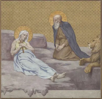 Saint Jérome by Pierre Puvis de Chavannes, 1889-1898 — digital art print download