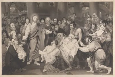 Our Saviour healing the sick in the Temple by Benjamin West, 1812 — digital art print download