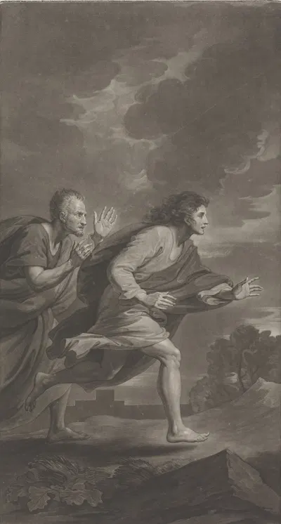 Peter and John Going to the Sepulchre by Benjamin West, 1784 — digital art print download