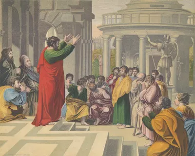 St Paul Preaching in Athens by Брадшоу и Блэклок — digital art print download