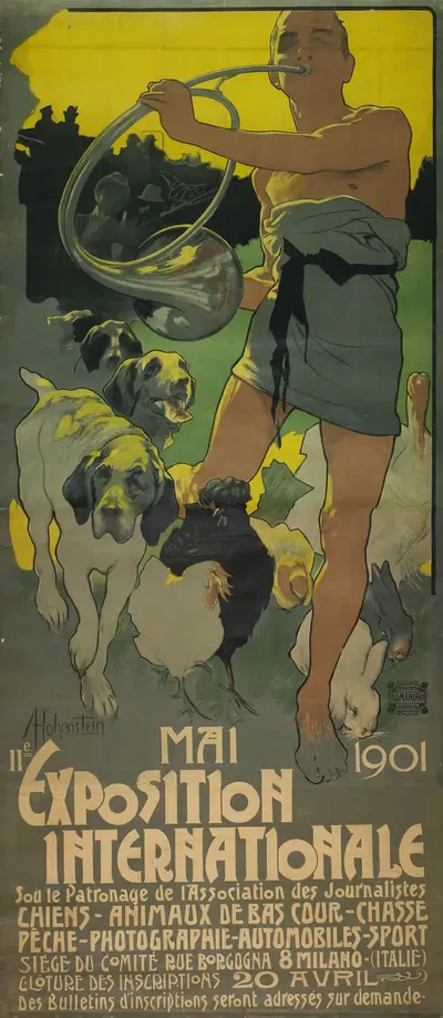 IIe Exposition Internationale Mai 1901 Sous le Patronage de l'Association des Journalistes Chiens by Adolfo Hohenstein,…
