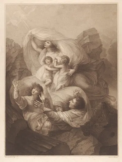 The Resurrection of a Pious Family From Their Tomb at the Last Day by Мэтью Уильям Питерс, 1790 — digital art print download