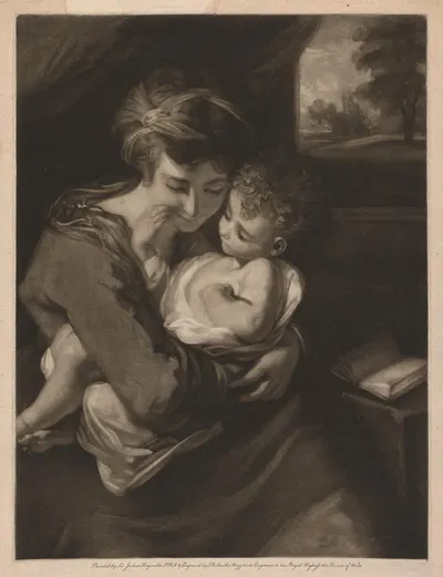 Virgin and Child by Сэр Джошуа Рейнольдс, 1791 — digital art print download