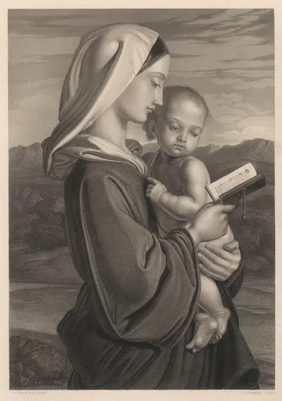The Virgin Mother by Уильям Дайс, 1854 — digital art print download