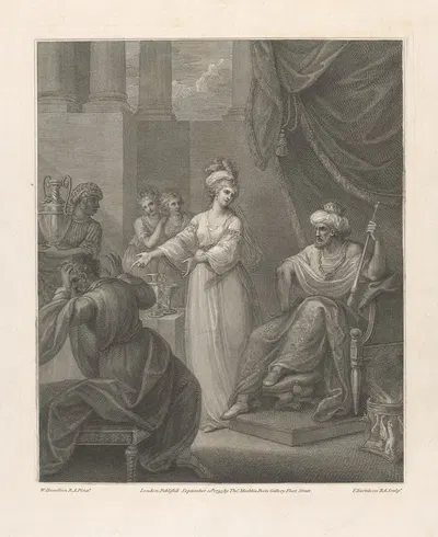 Ester Accusing Haman by William Hamilton, 1793 — digital art print download