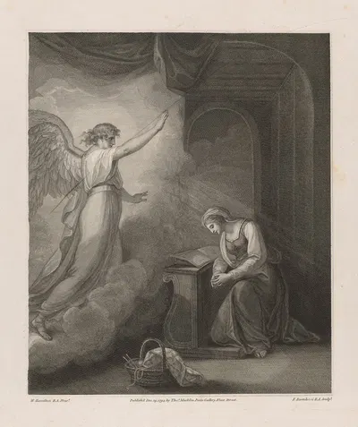 The Annunciation by William Hamilton, 1794 — digital art print download