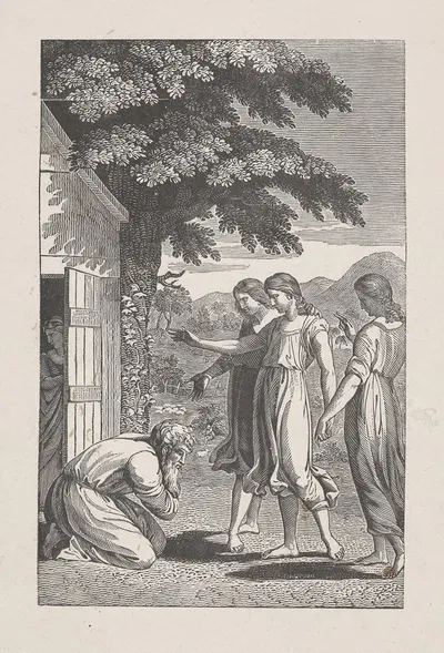 Abraham and the three angels by Александр Андерсон — digital art print download