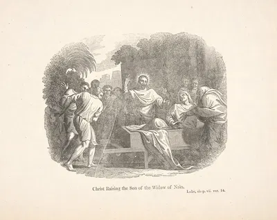 Christ raising the son of the widow of Nain. by Александр Андерсон — digital art print download