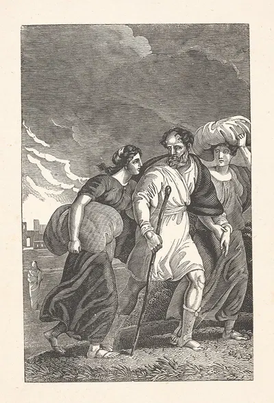 Lot retiring from Sodom by Александр Андерсон — digital art print download