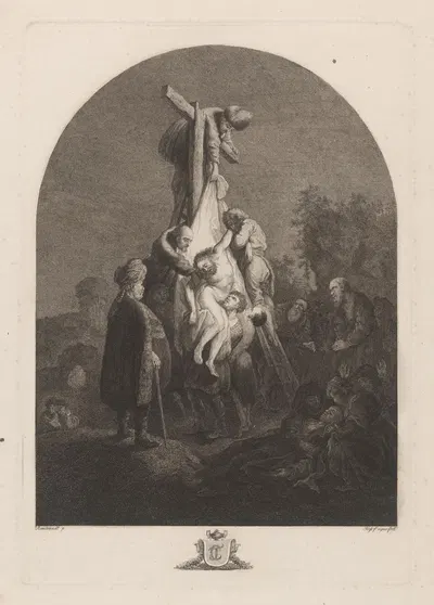 Descent from the Cross by Карл Эрнст Кристоф Хесс — digital art print download