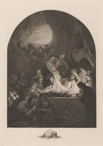 Entombment of Christ by Карл Эрнст Кристоф Хесс — digital art print download