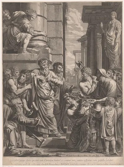 Paul and Barnabas at Lystra by Франсуа де Пойи, 1645 — digital art print download