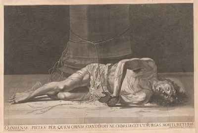 Christ after the flogging by Georg Andreas Wolfgang the Elder — digital art print download