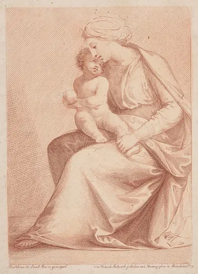 Virgin and Child by Heinrich Sintzenich, 1789 — digital art print download