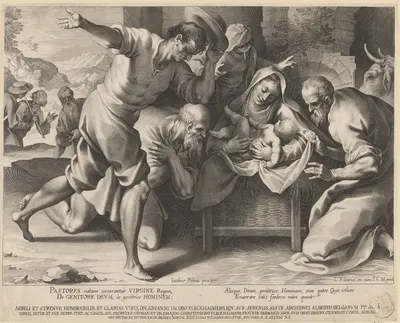 Adoration of the Shepherds by Лукас Килиан, 1611 — digital art print download