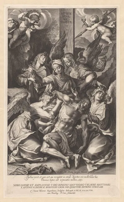 Descent from the Cross by Лукас Килиан, 1608 — digital art print download