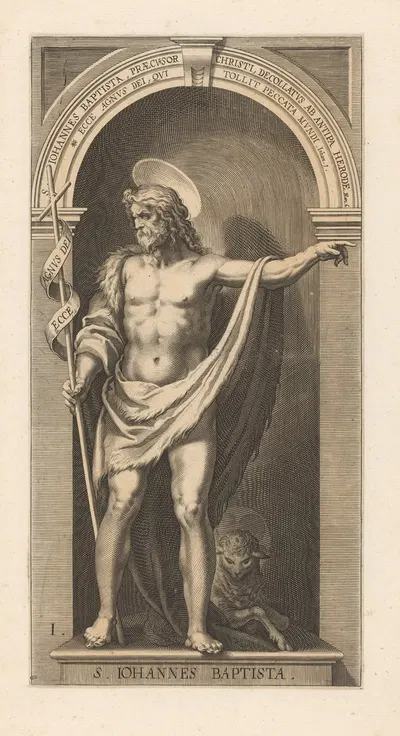 John the Baptist by Лукас Килиан, 1623 — digital art print download