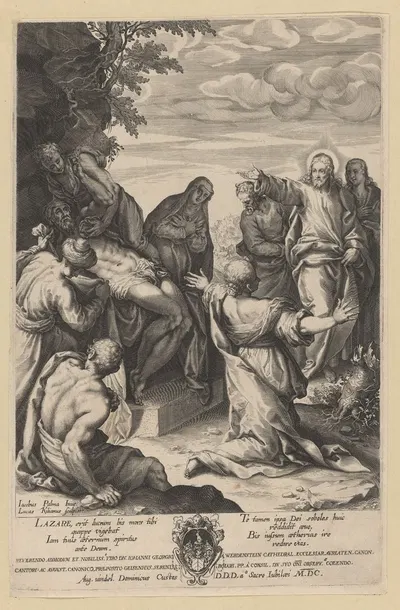 Raising of Lazarus by Лукас Килиан, 1600 — digital art print download