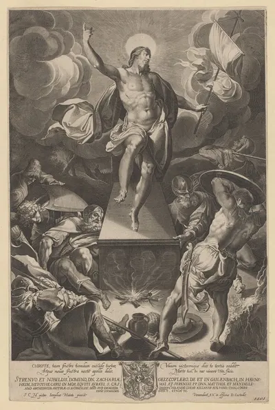 Resurrection of Christ by Лукас Килиан, 1606 — digital art print download
