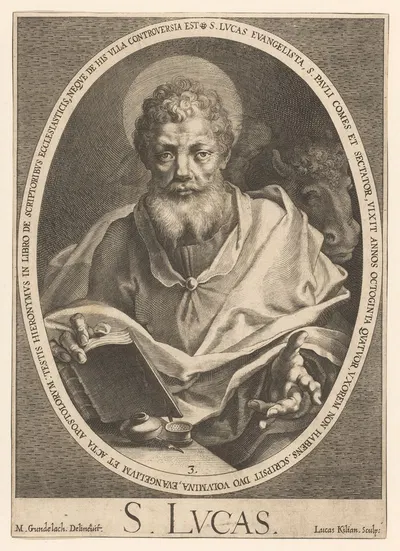 St. Luke by Лукас Килиан, 1629 — digital art print download