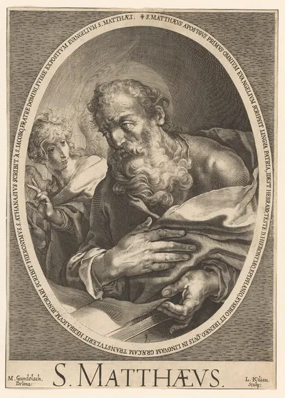 St. Matthew by Лукас Килиан, 1629 — digital art print download