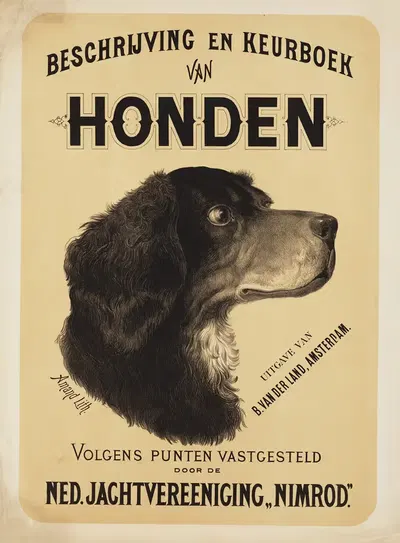 Beschrijving en keurboek van honden by Amand Lith., 1876 — digital art print download
