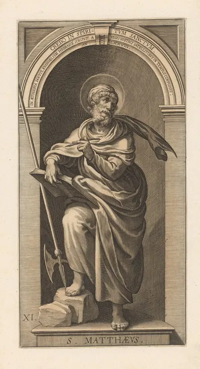 St. Matthew by Лукас Килиан, 1623 — digital art print download
