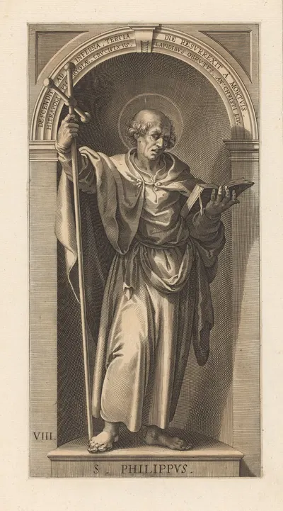 St. Philip by Лукас Килиан, 1623 — digital art print download
