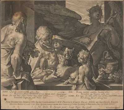 The Holy Family by Лукас Килиан, 1605 — digital art print download