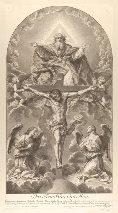 The Holy Trinity by Nicolas Dorigny, 1702 — digital art print download