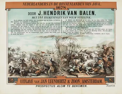 Nederlanders in de binnenlanden van java, 1678; door j. hendrik van balen by Amand Lith., 1890 — digital art print download