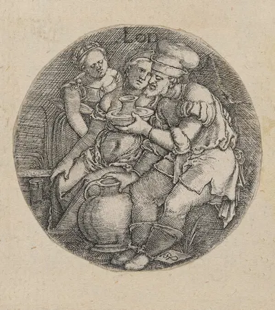 Lot and his daughters by Себальд Бехам — digital art print download
