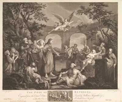 The Pool of Bethesda (St. John, Chapter 5) by Simon François Ravenet, 1772 — digital art print download
