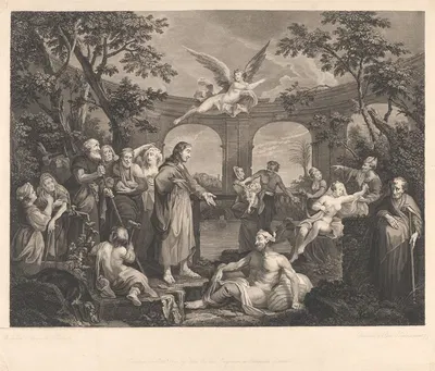 The Pool of Bethesda by Симон Франсуа Равене, 1772 — digital art print download