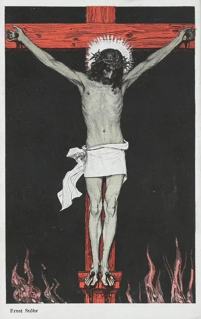 Christus am Kreuz by Эрнст Штёр, 1915 — digital art print download