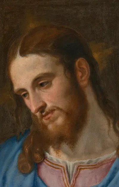 Study of the Head of Christ by Girolamo Muziano — digital art print download